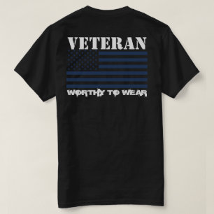 Camiseta MARINHO de Sinalizador dos EUA BLUE - Veterano - D