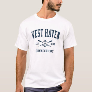 Camiseta Marinho de tomografia em Haven Ocidental atravessa