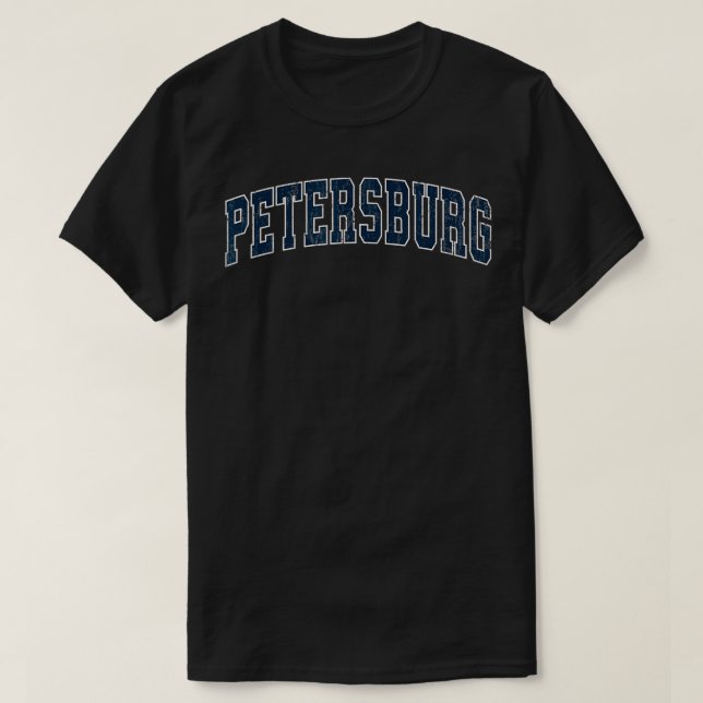 Camiseta Marinho Design de Esporte de Petersburgo Virginia  (Frente do Design)