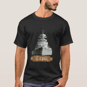 Camiseta Marinho do navio de guerra alemão Tirpitz WII