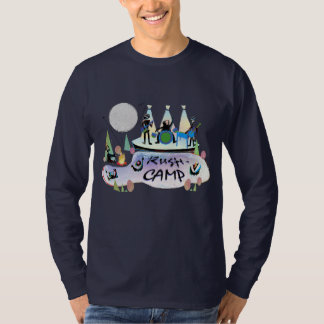 Camiseta Marinho longo básico RushCamp do t-shirt da Capa