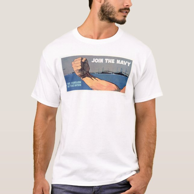 Camiseta Marinho - o antebraço da nação (US02142) (Frente)