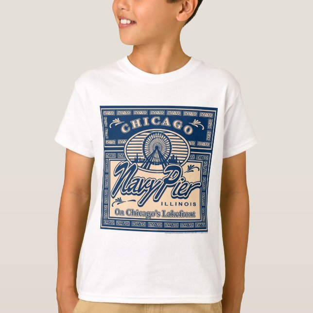 Camiseta Marinho Pier Chicago (Frente)