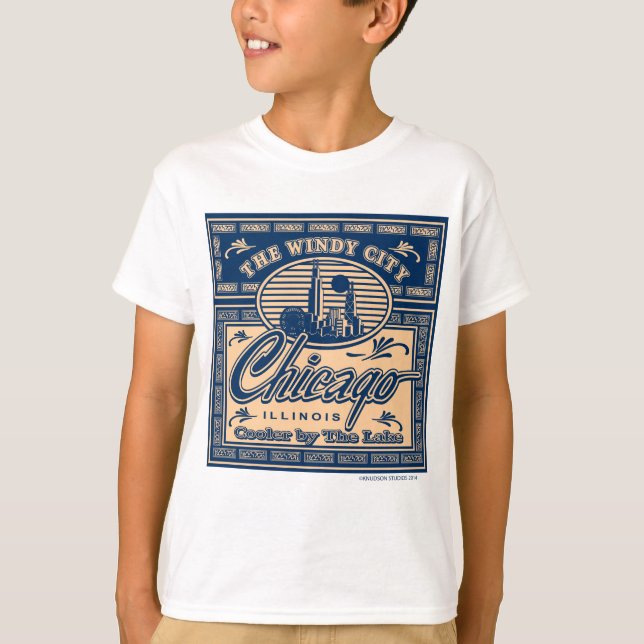 Camiseta Marinho Pier Chicago (Frente)