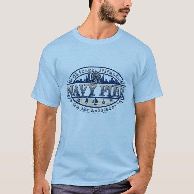 Camiseta Marinho Pier Chicago (Frente)
