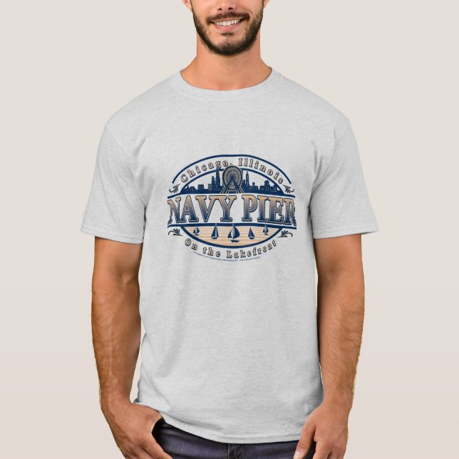 Camiseta Marinho Pier Chicago (Frente)