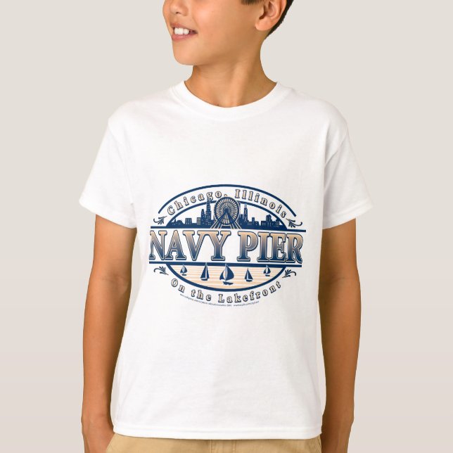 Camiseta Marinho Pier Chicago (Frente)