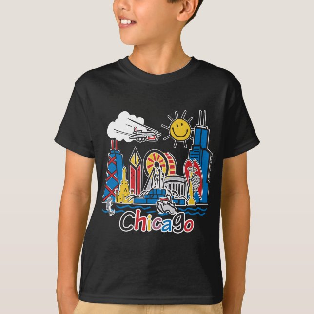 Camiseta Marinho Pier Chicago (Frente)