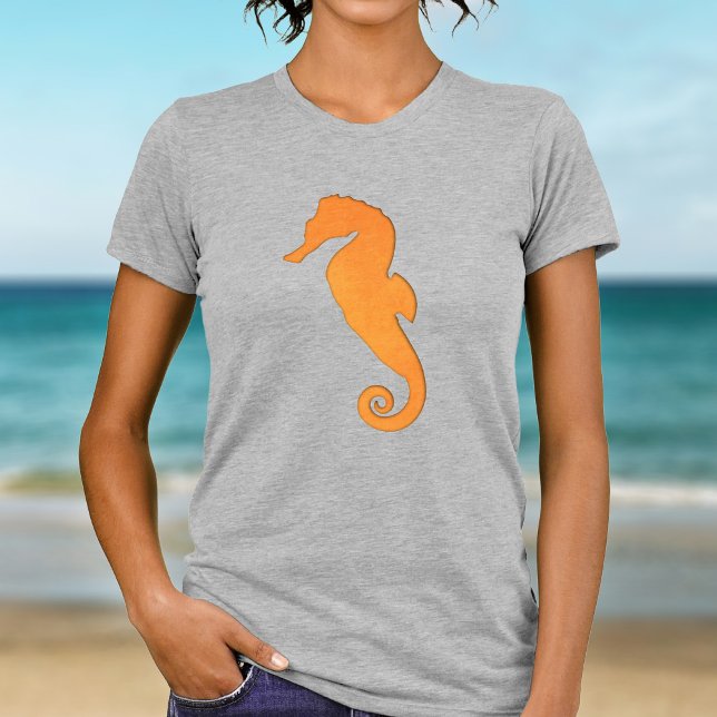 Camiseta Marinho Silhouette Laranja Simples Aquático Náutic (Criador carregado)