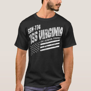 Camiseta Marinho USS Virginia SSN 774 US Submariner