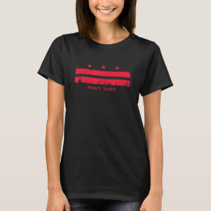 Camiseta Marinho Yard Washington Dc Flag Graphic Vintage