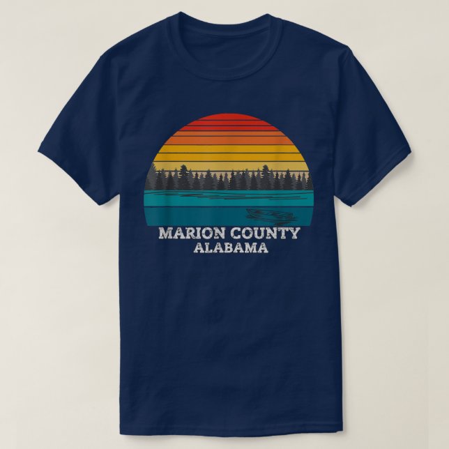 Camiseta Marion County Alabama Retro Vintage 635 (Frente do Design)