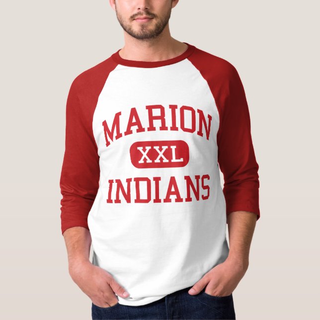 Camiseta Marion - indianos - segundo grau - Marion Iowa (Frente)