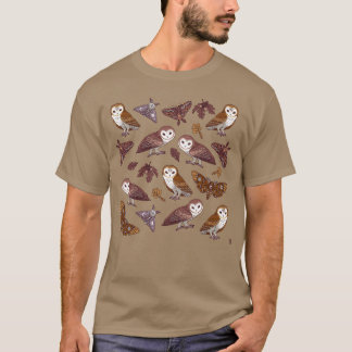 Camiseta Mariposas E Corujas Animais Engraçados retrô