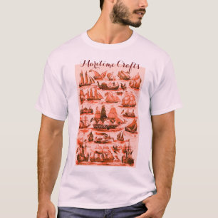 Camiseta MARÍTIMO, NAVIOS do VINTAGE, EMBARCAÇÕES de