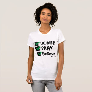 Camiseta Mark 11:24 KJV - Escritura de Bíblia para Mulheres