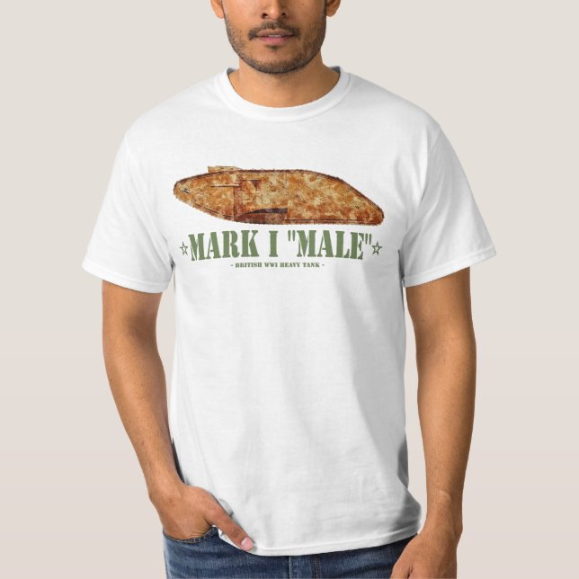 Camiseta Mark I Male World War One British Heavy Tank WI (Frente)