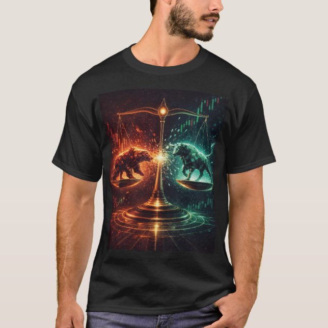Camiseta Market Equilibrium, Day Trading, Abstract Geometry (Frente)