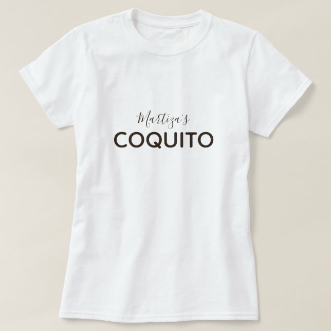 Camiseta Marketing Clássico de Coquito de Coco (Frente do Design)