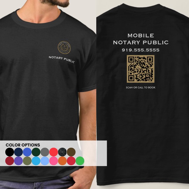 Camiseta Marketing Comercial Notório do Código QR Preto Mod (Criador carregado)