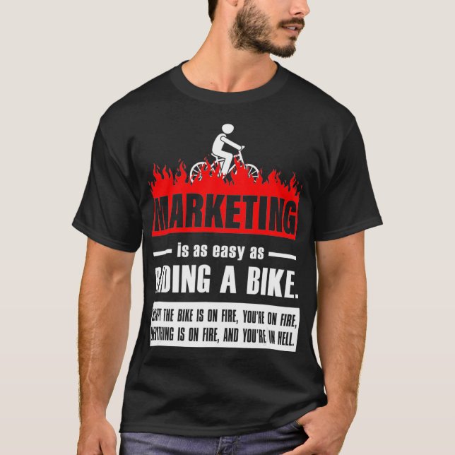 Camiseta Marketing é tão fácil quanto andar de bicicleta, a (Frente)