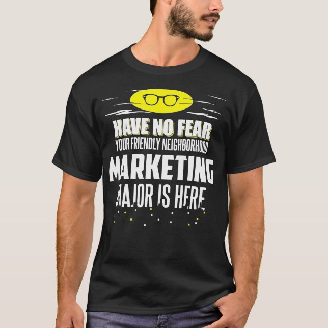 Camiseta Marketing Engraçado Não Tem Medo (Frente)