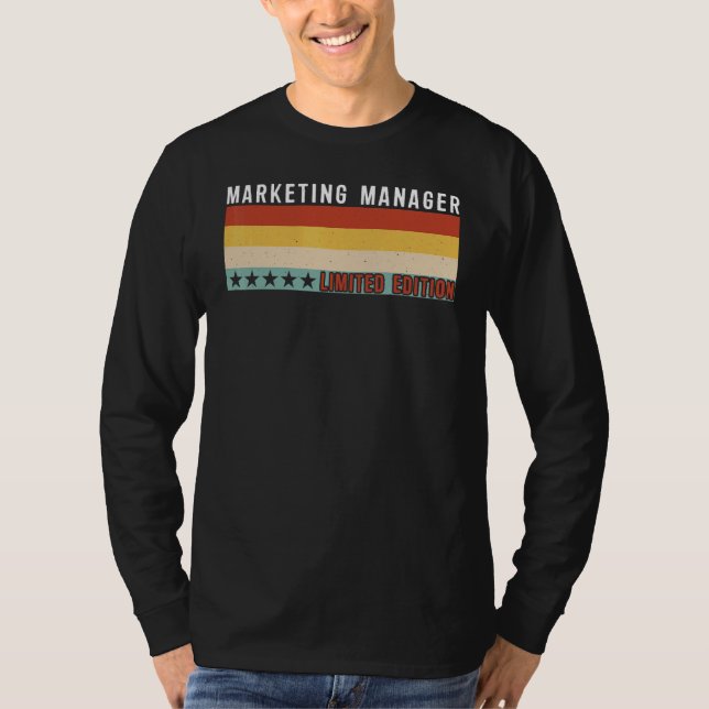 Camiseta Marketing Manager Job Title Profession Worker Appr (Frente)