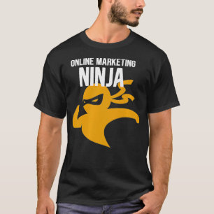 Camiseta Marketing Online Ninja Rockstar Marketer Conteúdo 