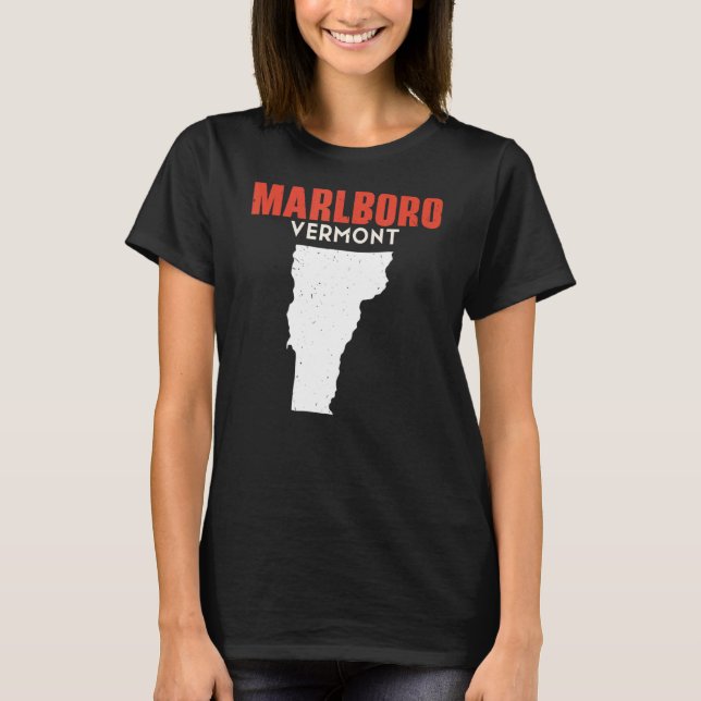Camiseta Marlboro Vermont EUA Estado América Viagem Vermont (Frente)