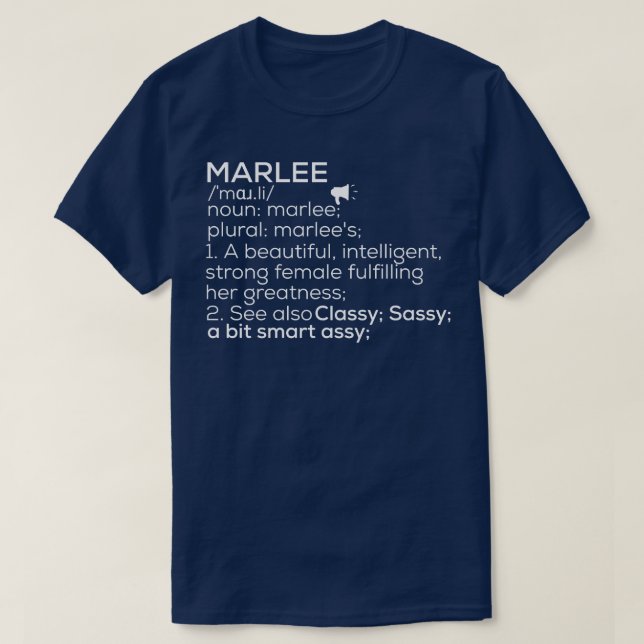 Camiseta Marlee Definition Marlee Nome feminino M (Frente do Design)