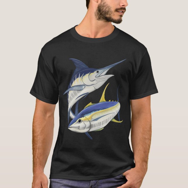 Camiseta Marlin-azul e atum-amarelo (Frente)