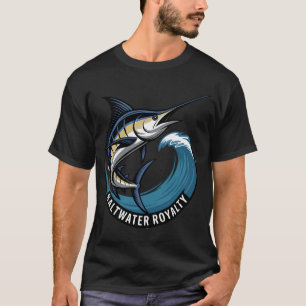 Camiseta Marlin Azul Profundo - Marlin Azul Surfando as Ond