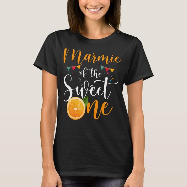 Camiseta Marmie Do Laranja Da Família Doce De Um primeiro a (Frente)