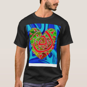 Camiseta mármore azul do coração