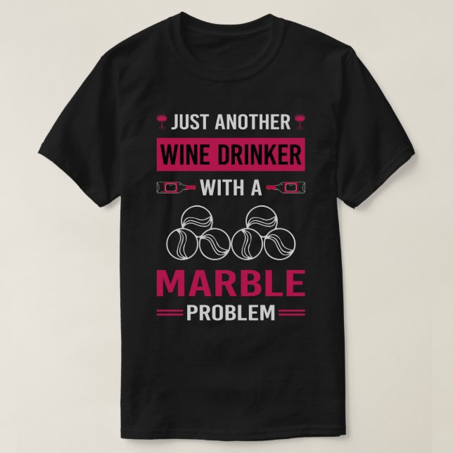 Camiseta Mármores de Mármores de Bebida de Vinho (Frente do Design)
