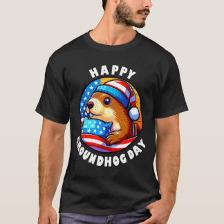 Camiseta Marmot Happy Groundhog Day Stars And Stripes Sprin
