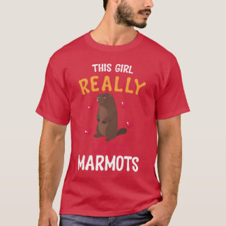 Camiseta marmota marmota animal marmotas família