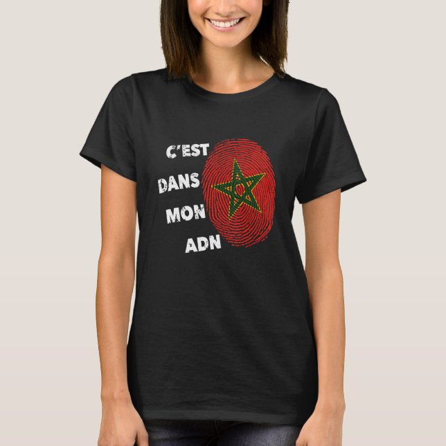 Camiseta Maroc C est Dans Mon e Marrocos Fier Marrocos em M (Frente)