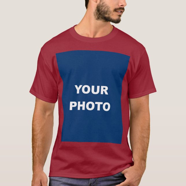 Camiseta Maroon Adicione sua imagem Foto Logo de Masculinid (Frente)