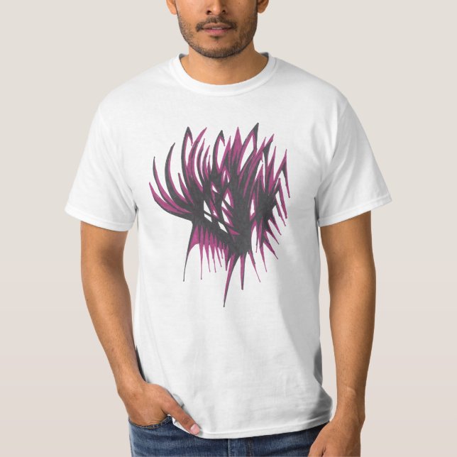 Camiseta Maroon Colorful Abstract Tribal Tattoo Art (Frente)