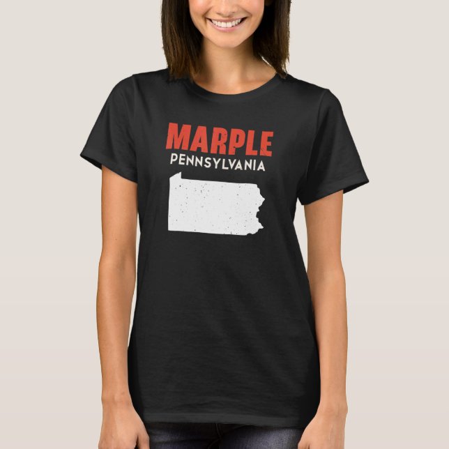 Camiseta Marple Pennsylvania State America Viagem (Frente)