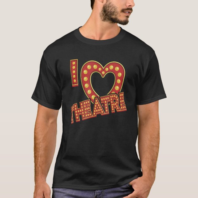 Camiseta Marquee I Love Theater Geek (Frente)