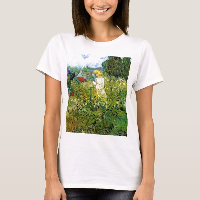 Camiseta Marquerite Gachet no Jardim, Vincent van Gogh. (Frente)