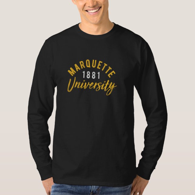 Camiseta Marquette University Golden Eagles Classic Script (Frente)