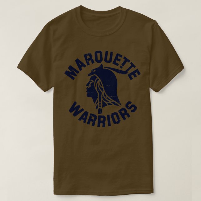 Camiseta Marquette Warriors Marinho Long Sleeve TSirt (Frente do Design)
