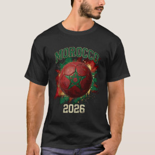Camiseta Marrocos 2026 Futebol Bandeira Tinta Espalhada Fut