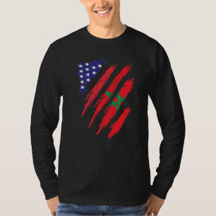 Camiseta Marrocos American Grown Flag USA Patriot Heritage