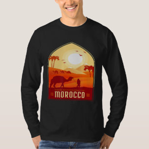 Camiseta Marrocos Amor África Sol Camelos