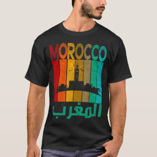 Camiseta Marrocos Antigo Eu Amo Mapa Marrocos Futebol Marro