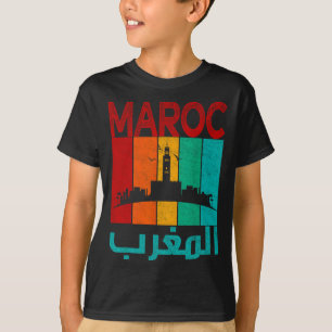 Camiseta Marrocos Antigo Eu Amo Mapa Marrocos Futebol Marro